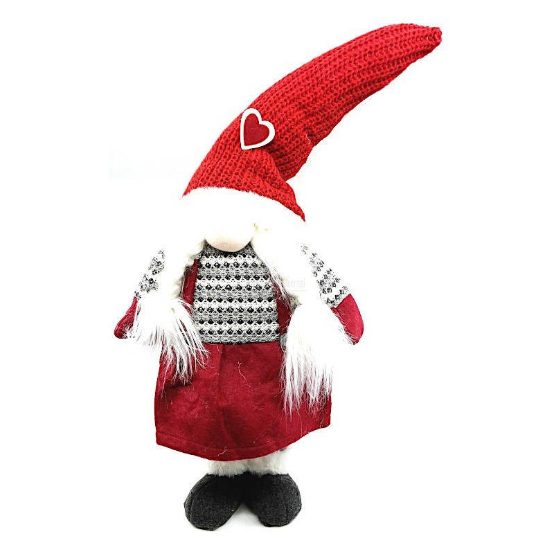 Grand Gnome Fille à Natte Chapeau tricoté 68 cm