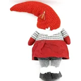 Großer Gnom Mädchen mit Matte und gestricktem Hut 68 cm