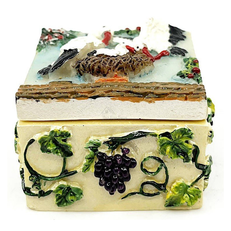 Small resin box with Alsatian Stork decoration