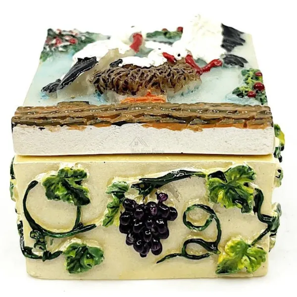 Small resin box with Alsatian Stork decoration