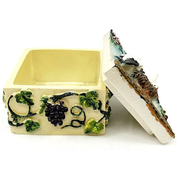 Small resin box with Alsatian Stork decoration