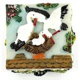 Petite Boite en résine décor Cigogne d'Alsace