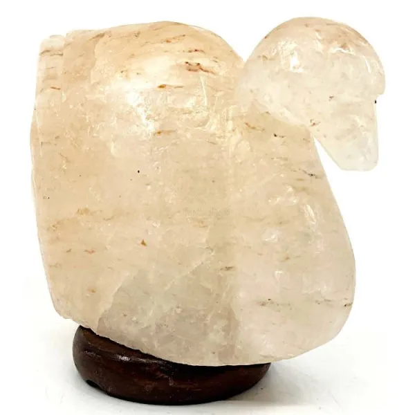 Lampe Cygne en Cristal de Sel de l’Himalaya