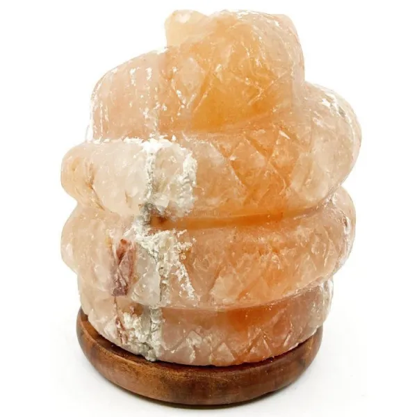 Schlangenlampe aus Himalaya-Salzkristall