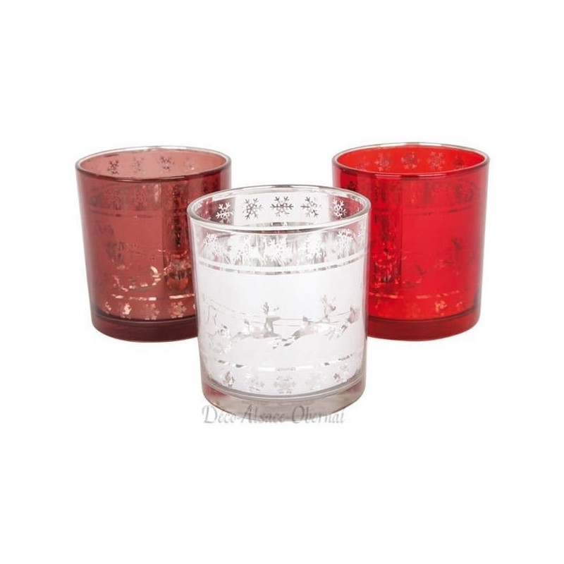 Teelichtglas Rentierschlitten