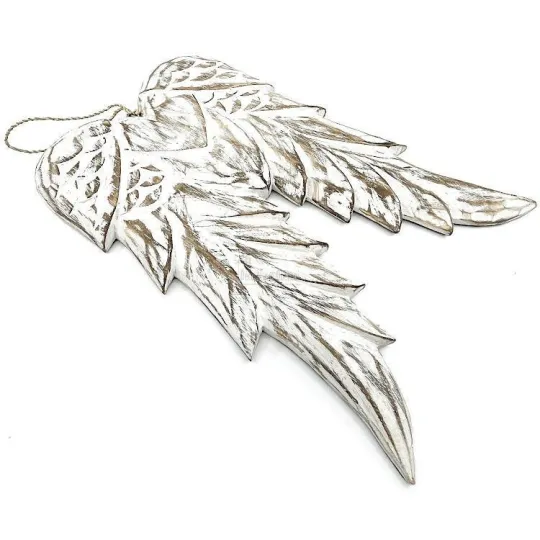 Grote Engelenvleugels in Vintage Hout met Koord