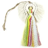 Ange Gardien Arc en Ciel en Macramé