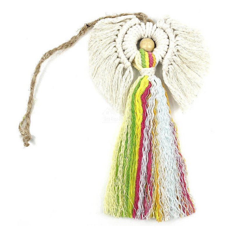 Schutzengel Regenbogen aus Makramee