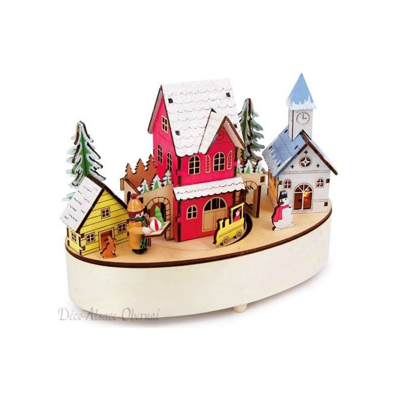 Music Box with Winter Lights