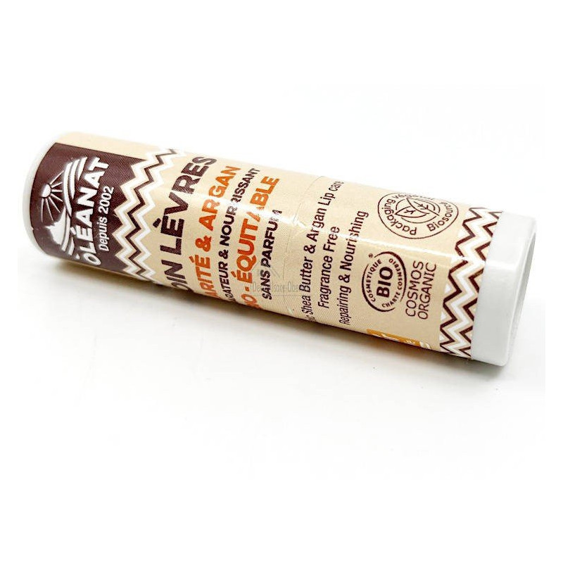 Baume à lèvres Bio au Beurre de Karité et Huile d’Argan