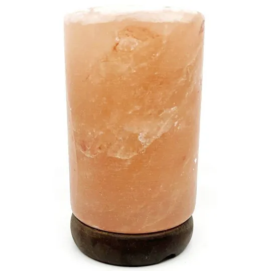 Cilindrische Himalaya Zoutlamp in Kristal