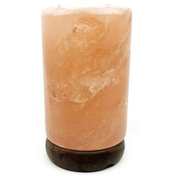 Zylindrische Lampe aus Himalaya-Salzkristall