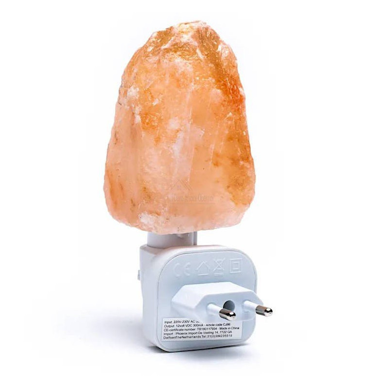Himalayan Salt Crystal Nightlight + switch