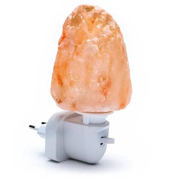 Veilleuse Lampe Cristal de Sel de l'Himalaya + interrupteur