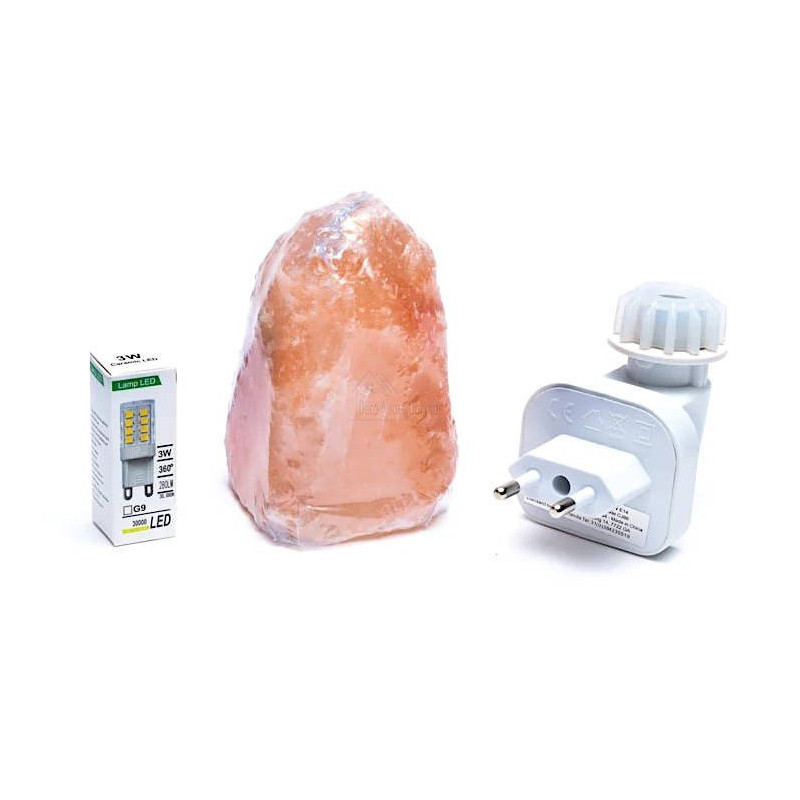 Himalayan Salt Crystal Nightlight + switch