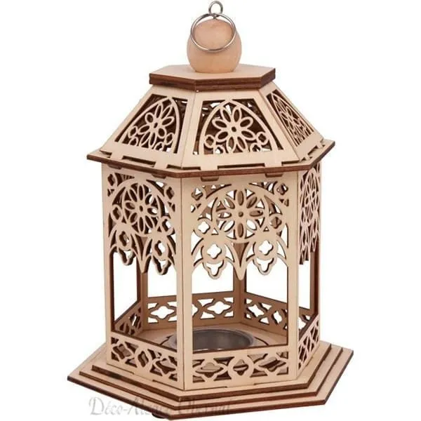 Wooden Pavilion and Candle Holder