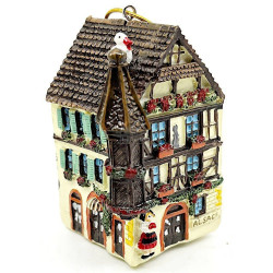 Suspension House with yellow Alsatian turret with stork and Led