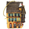 Orange Alsatian Turret House Pendant with Stork and Led