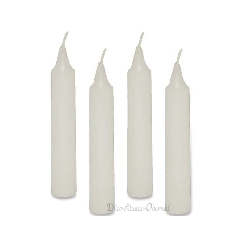 Lot de 4 Bougies Blanches