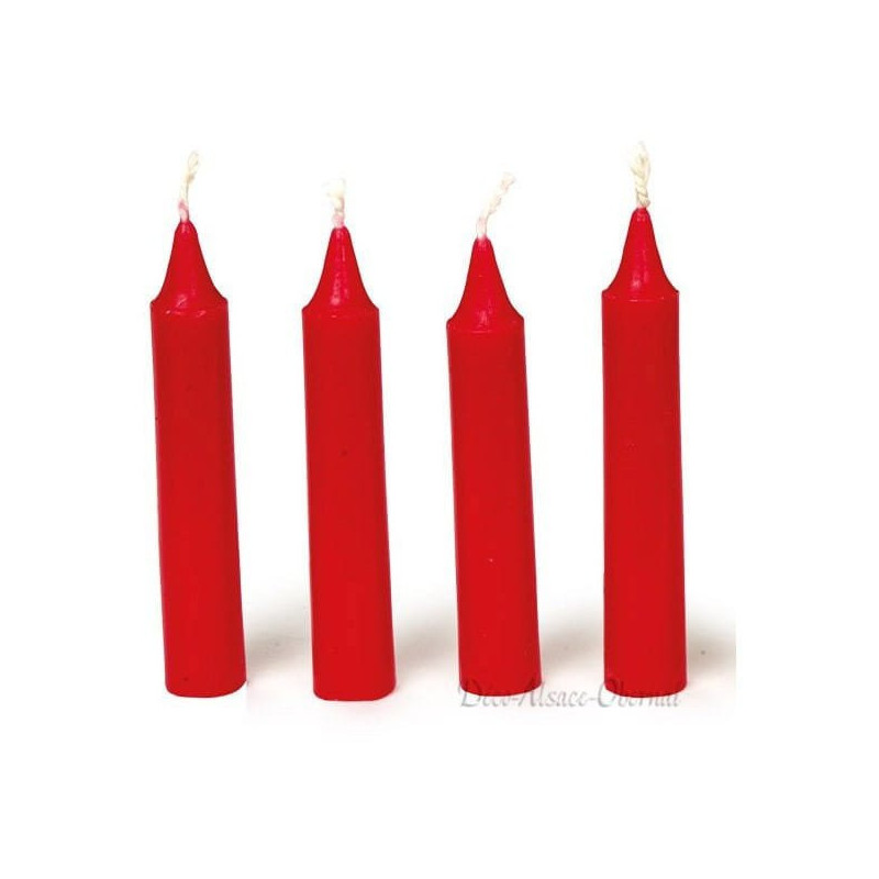Set of 4 Red Candles