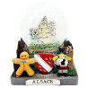 Glass Snow Globe 65 mm decorated with Alsatian Monuments