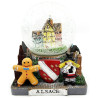 Boule de Neige 65 mm en verre décor Monuments Alsaciens