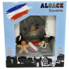 Schneekugel 65 mm aus Glas Dekor Elsässische Monumente