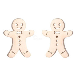 Boucles d'Oreilles dorée Mannele en Pain d'Épices