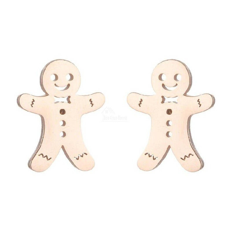 Golden Gingerbread Mannele Earrings