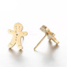 Golden Gingerbread Mannele Earrings