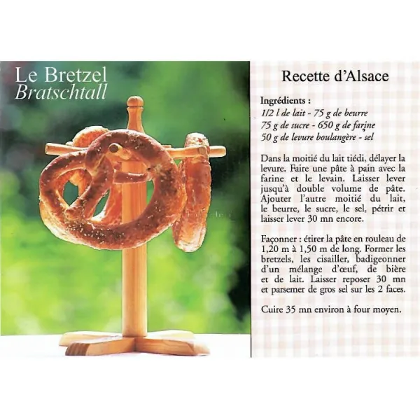 Carte Postale Recette du Bretzel d'Alsace