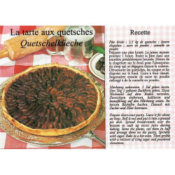 Postkarte Rezept-Pie Quetsches
