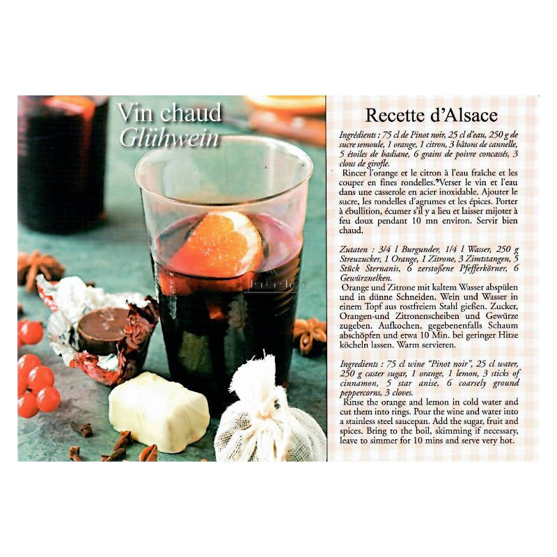 Mulled Wine Recipe Postcard