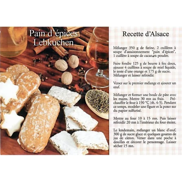 Gingerbread Recipe Postcard