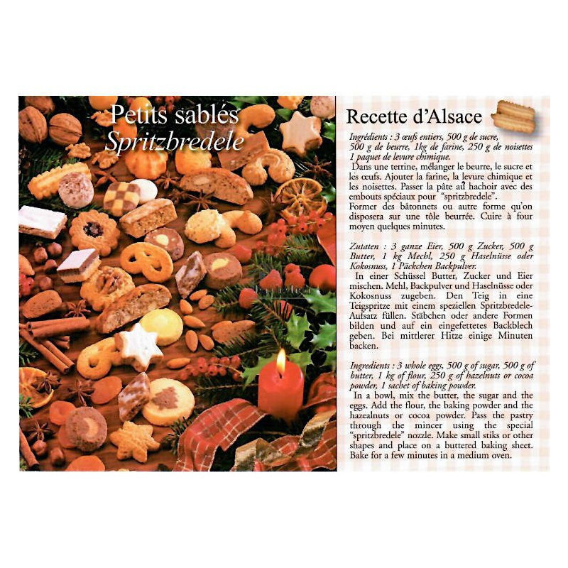 Small Shortbread Recipe Postcard