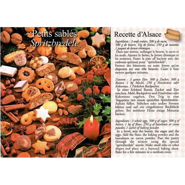 Small Shortbread Recipe Postcard