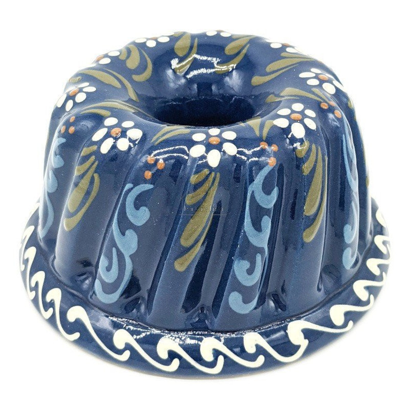 Kit de Préparation Kougelhopf Sucré avec Moule à Kougelhopf Bleu 21 cm