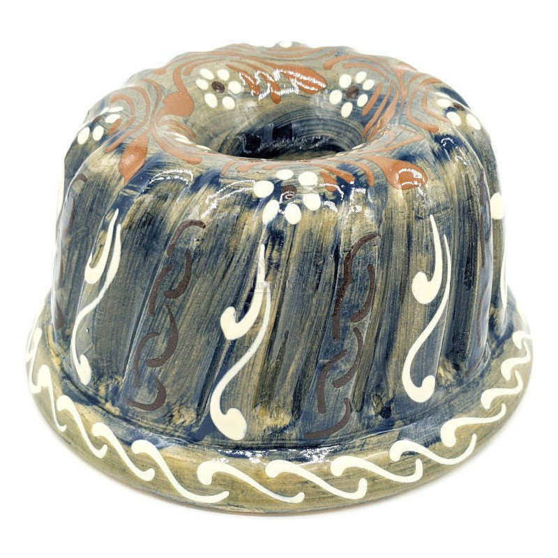 Sweet Kougelhopf Preparation Kit with 21 cm Blue Brush Kougelhopf Mould