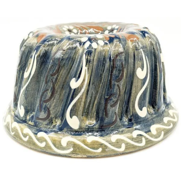 Kit de Préparation Kougelhopf Sucré avec Moule à Kougelhopf Bleu Pinceau 21 cm