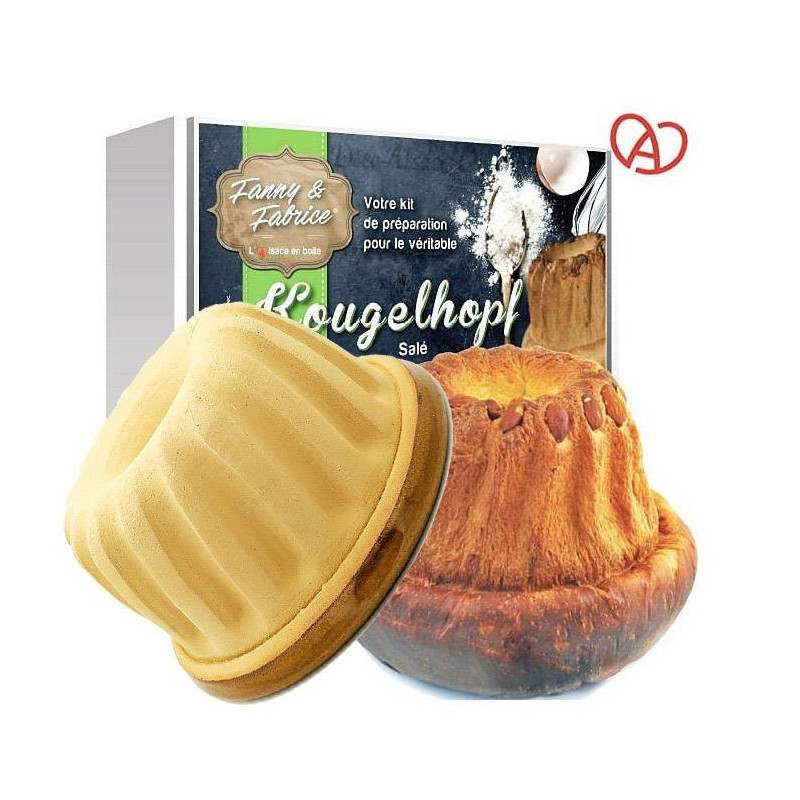 Zubereitungsset Gugelhupf salzig mit Gugelhopf-Form Uni 21 cm