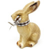 Lapin en Céramique décoratif assis avec rafia