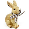 Lapin en Céramique décoratif assis avec rafia
