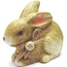 Lapin décoratif assis en Céramique note champêtre