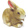 Lapin décoratif assis en Céramique note champêtre