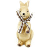 Ceramic rabbit standing with raffia