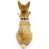 Ceramic rabbit standing with raffia