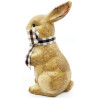 Lapin en Céramique décoratif debout avec rafia