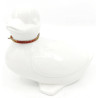 Ceramic Duck sitting head left with bow
