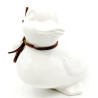 Ceramic Duck sitting head left with bow