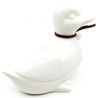 Ceramic Duck sitting head right with bow
